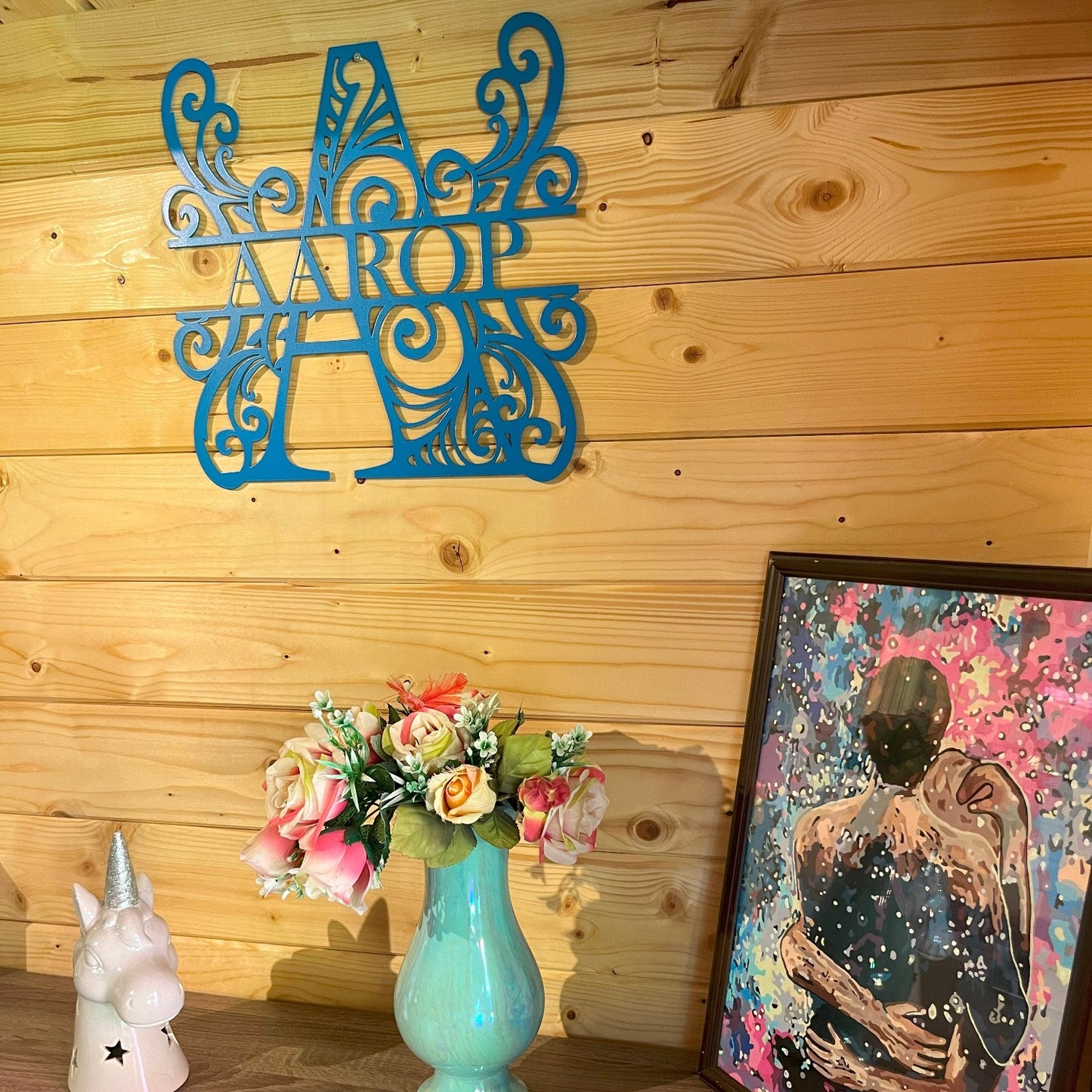 Custom Monogram Metal Sign