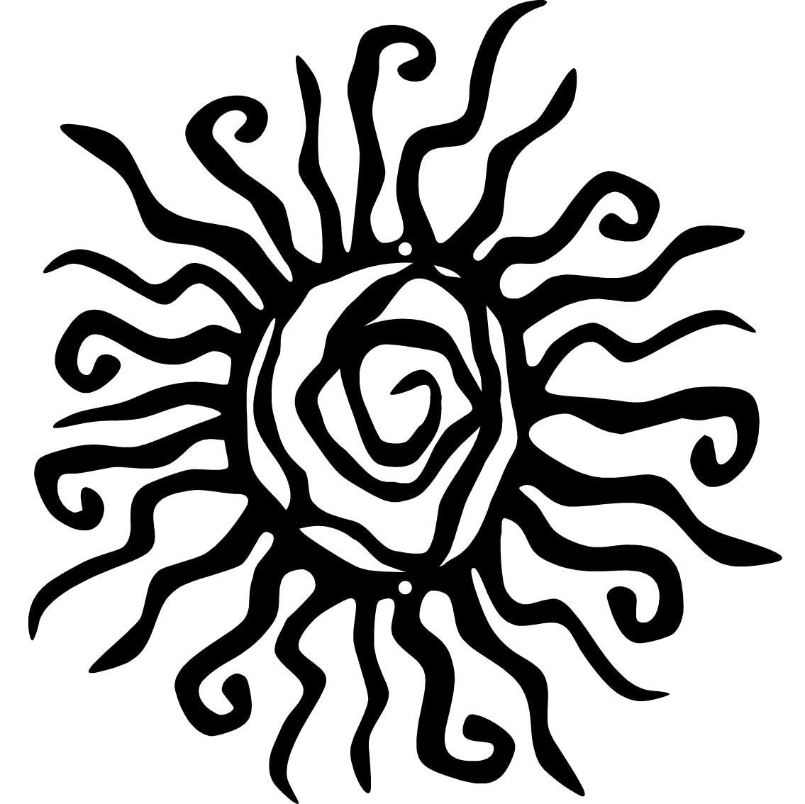 Tribal Sun Metal Sign
