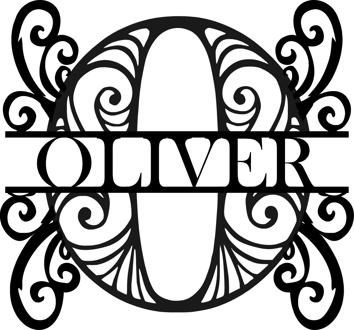 Custom Monogram Metal Sign