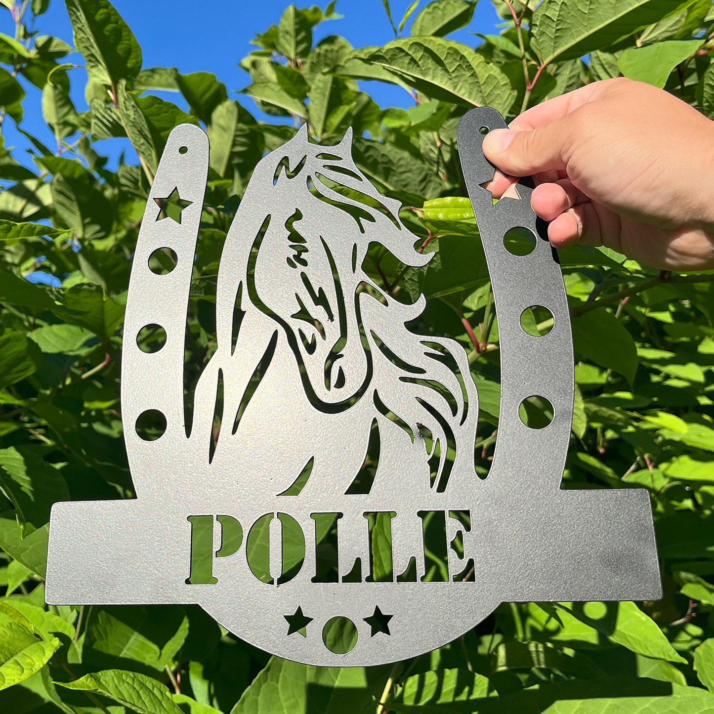 Custom Metal Wall Sign with Horse Portrait