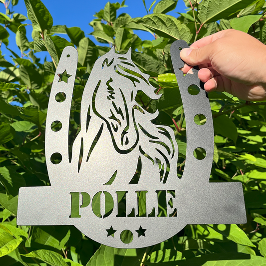 Custom Metal Wall Sign with Horse Portrait