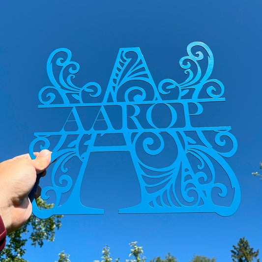 Custom Monogram Metal Sign