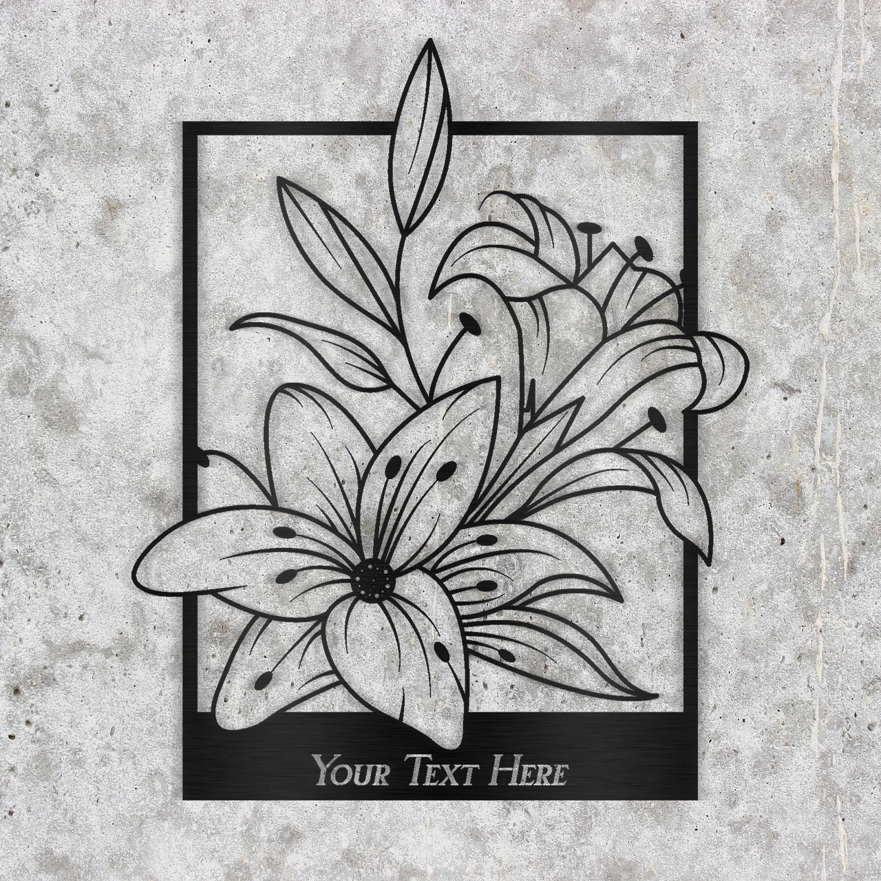 Customisable Frame with Flowers