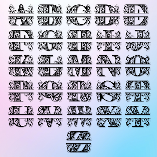 Custom Monogram Metal Sign